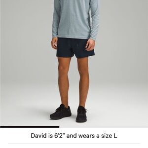 Lululemon Zeroed In Linerless Short Navy EUC 5 inch